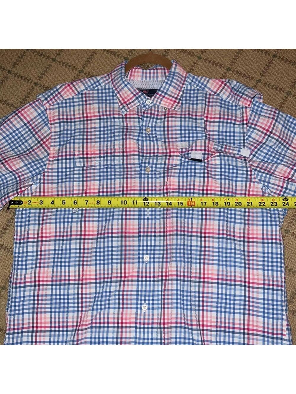 Vineyard Vines seersucker harbor shirt w vented back L - Picture 10 of 12